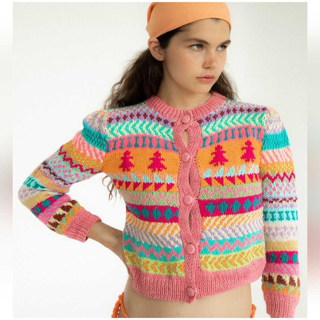 Nwt Tach Clothing Handmade Cotton Cardigan - Medium